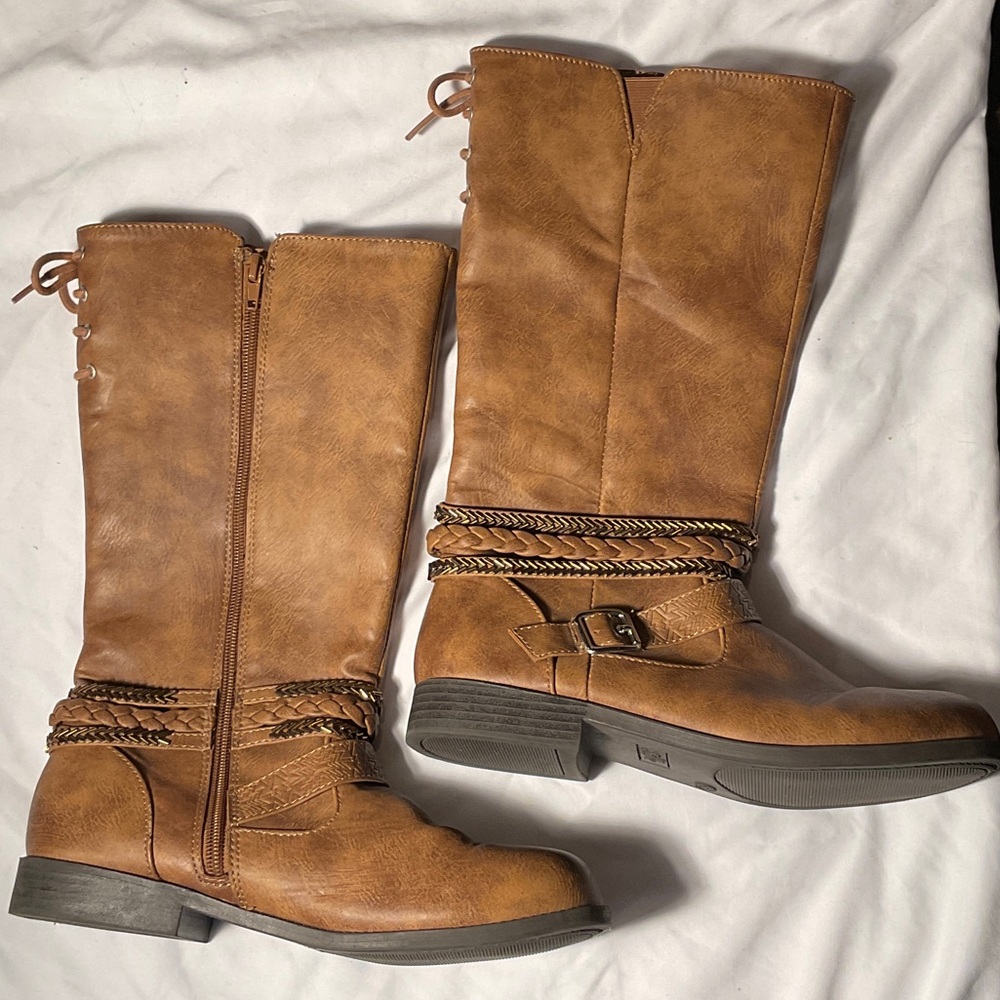 Justice Brown Knee-High Boots